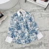 Áo sơ mi nữ lụa hoạ tiết hoa xanh đỏ, công sở phối cổ trắng - Giá chỉ 195.000 VND 6