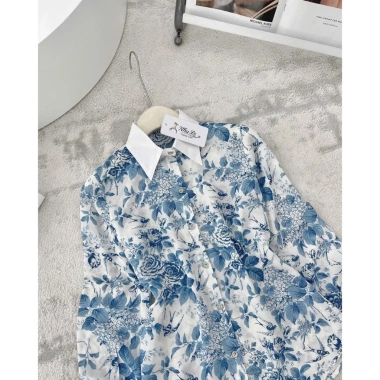 Áo sơ mi nữ lụa hoạ tiết hoa xanh đỏ, công sở phối cổ trắng - Giá chỉ 195.000 VND 10 Áo sơ mi nữ lụa hoạ tiết hoa xanh đỏ, công sở phối cổ trắng - Giá chỉ 195.000 VND 10