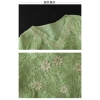 Áo sơ mi nữ mùa hè cổ chữ V tay năm phần tư, cotton & organza thêu họa tiết - 254k 5