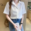 Áo sơ mi nữ ngắn tay công sở WEXUU chất lụa mềm thoáng mát - Giá chỉ 205.000₫ 10