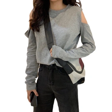 Áo sơ mi nữ slim-fit tay dài thun mềm mại – Giá chỉ 87.287đ, phong cách influencer