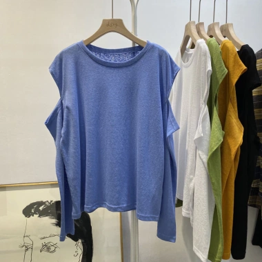 Áo sơ mi nữ slim-fit tay dài thun mềm mại – Giá chỉ 87.287đ, phong cách influencer