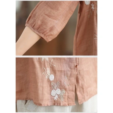 Áo sơ mi nữ style Trung Quốc, thêu tỉ mỉ, cổ Mandarin thời thượng - Giá ưu đãi 316.323 VND 6 Áo sơ mi nữ style Trung Quốc, thêu tỉ mỉ, cổ Mandarin thời thượng - Giá ưu đãi 316.323 VND 6