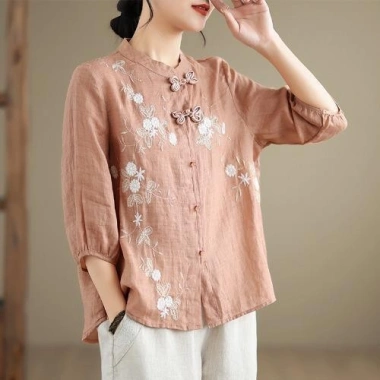 Áo sơ mi nữ style Trung Quốc, thêu tỉ mỉ, cổ Mandarin thời thượng - Giá ưu đãi 316.323 VND 12 Áo sơ mi nữ style Trung Quốc, thêu tỉ mỉ, cổ Mandarin thời thượng - Giá ưu đãi 316.323 VND 12