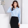 Áo sơ mi nữ tay dài cao cạp vải lụa mềm mịn, mát nhẹ màu xanh nhạt Giá 99.200₫ 5