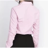 Áo sơ mi nữ tay dài công sở cotton ít nhăn, mát nhẹ màu hồng - Giá 99.200₫ 2