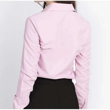 Áo sơ mi nữ tay dài công sở cotton ít nhăn, mát nhẹ màu hồng - Giá 99.200₫ 2 Áo sơ mi nữ tay dài công sở cotton ít nhăn, mát nhẹ màu hồng - Giá 99.200₫ 2