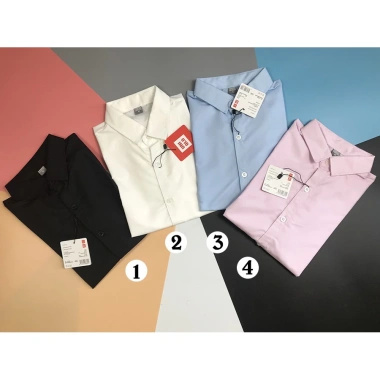 Áo sơ mi nữ tay dài công sở cotton ít nhăn, mát nhẹ màu hồng - Giá 99.200₫
