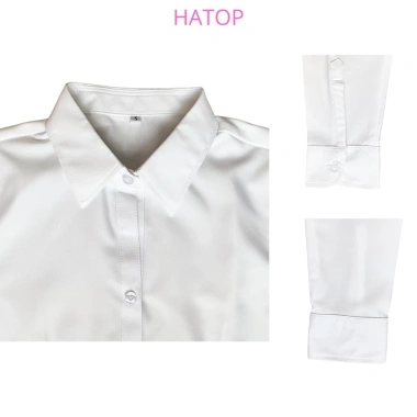 Áo sơ mi nữ tay dài HATOP cao cấp vải lụa cotton trắng, form đẹp Giá 160.000 VND