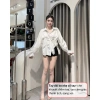 Áo sơ mi nữ tay dài nhún eo form rộng vải cotton set áo đi chơi HCOM27.011 229k 3