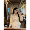Áo Sơ Mi Nữ Tay Dài Ren Bo, Eo Lưng Chun Tôn, Dáng Trẻ Trung Thanh Lịch Bigsize 155k 2