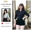 Áo sơ mi nữ tay dài thêu ngựa, giấu cúc, nhiều màu, phong cách Hàn Quốc - Mã A22