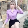 Áo sơ mi nữ tay dài vải lụa Hàn cao cấp không nhăn mềm mại thanh lịch giảm còn 86k 7