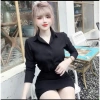 Áo sơ mi nữ tay dài vải lụa Hàn cao cấp không nhăn mềm mại thanh lịch giảm còn 86k 10