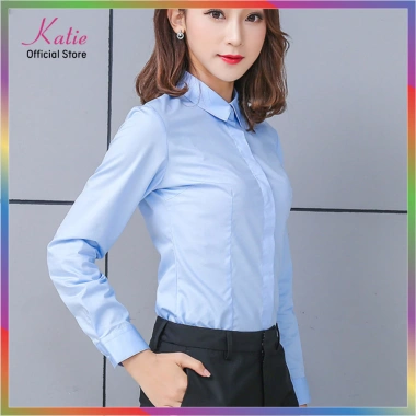 Áo Sơ Mi Nữ Tay Ngắn KATIE Cotton Thoáng Mát, Chiết Eo Ôm Dáng - Giá 194.900đ 2 Áo Sơ Mi Nữ Tay Ngắn KATIE Cotton Thoáng Mát, Chiết Eo Ôm Dáng - Giá 194.900đ 2