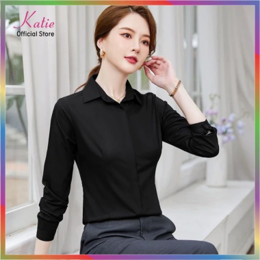 Áo Sơ Mi Nữ Tay Ngắn KATIE Cotton Thoáng Mát, Chiết Eo Ôm Dáng - Giá 194.900đ