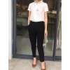 Áo sơ mi nữ tay ngắn xanh nhạt - Dáng suông công sở, chất vải, giảm còn 99.200₫