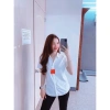 Áo sơ mi nữ tay ngắn xanh nhạt - Dáng suông công sở, chất vải, giảm còn 99.200₫ 3