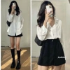 Áo sơ mi nữ thêu ngựa basic chất lụa Hàn chống nhăn dày mịn mát – đi làm, đi chơi, đi học – 158.000đ 6