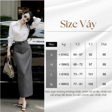 Áo sơ mi nữ trắng công sở cao cấp, phối chân váy dài form chuẩn, phong cách Hàn Quốc, giá ưu đãi 275k A2.517
