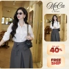 Áo sơ mi nữ trắng công sở dài tay, thanh lịch, mềm mại – Hàn Quốc A2.512