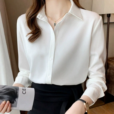 Áo sơ mi nữ trắng công sở SM77 cao cấp Quảng Châu - Thanh lịch, giá chỉ 185k 2 Áo sơ mi nữ trắng công sở SM77 cao cấp Quảng Châu - Thanh lịch, giá chỉ 185k 2