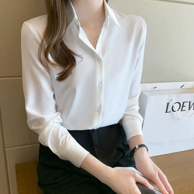 Áo sơ mi nữ trắng công sở SM77 cao cấp Quảng Châu - Thanh lịch, giá chỉ 185k 4 Áo sơ mi nữ trắng công sở SM77 cao cấp Quảng Châu - Thanh lịch, giá chỉ 185k 4