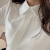 Áo sơ mi nữ trắng công sở Wexuu Design dài tay nẹp xếp ly lụa hàn mềm mịn - 195k 7
