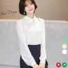 Áo sơ mi nữ trắng dài tay công sở Xuu Xu13 - Đơn giản, giá ưu đãi 195.000đ