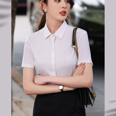 Áo sơ mi nữ trắng ôm Oxatyl M236 vải sợi tre công sở đi làm học giá 288.000 VND 6