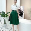 Áo sơ mi nữ trắng oxatyl tay bồng, cotton co dãn nhẹ, phụ kiện hoa cao cấp, giảm còn 225k 6