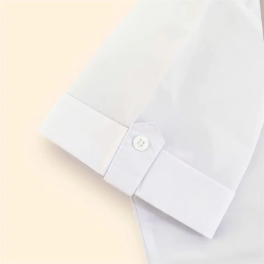Áo sơ mi nữ trắng tay ngắn, tay lỡ - Vải Kate cấp 1-3, vạc bầu, giá 89.000 VND