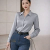 Áo sơ mi nữ trắng vải lụa Oxatyl A23 – Siêu nhẹ, thoáng mát, giảm giá 185k 4
