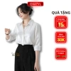 Áo sơ mi nữ trắng vải lụa Oxatyl A23 – Siêu nhẹ, thoáng mát, giảm giá 185k 10