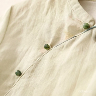 Áo sơ mi nữ vải lanh cotton phong cách Trung Quốc - Mùa hè mát nhẹ, giá chỉ 405.454đ 6
