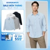 Áo sơ mi Oxford nam ICONDENIM tay dài, form regular, thêu logo - giá 334.000đ
