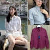 Áo sơ mi oxford nữ dáng rộng sọc xanh trắng, thoáng mát, đi học - đi làm, chỉ 309.000đ