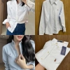 Áo sơ mi oxford nữ dáng rộng sọc xanh trắng, thoáng mát, đi học - đi làm, chỉ 309.000đ 2