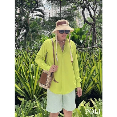 Áo sơ mi POLI co giản, thiết kế hiện đại, form thoải mái - Giá 375.000 VND (Giảm từ 457.500 VND)