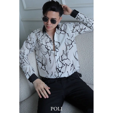 Áo sơ mi POLI họa tiết màu sắc - Giá ưu đãi 375.000₫, phong cách trẻ trung
