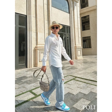 Áo sơ mi POLI họa tiết thời trang nam, giảm giá 22% chỉ 375.000 VND 6
