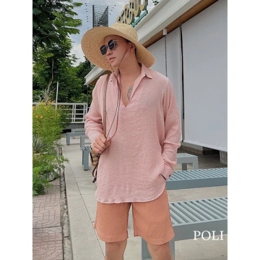 Áo sơ mi POLI thiết kế đẹp, chất liệu mát lạnh, thoải mái, chỉ 275.000đ giảm mạnh 6