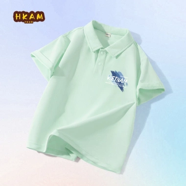 Áo Sơ Mi POLO Bé Trai Tay Ngắn Thời Trang Mát Mẻ Nhanh Khô In Việt Nam 162.000₫ 9