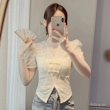Áo Sơ Mi Ren Cổ V Vintage Nữ Tay Ngắn Mùa Hè 2.025 Phong Cách Trung Hoa 173.133 VND Áo Sơ Mi Ren Cổ V Vintage Nữ Tay Ngắn Mùa Hè 2.025 Phong Cách Trung Hoa 173.133 VND