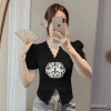 Áo Sơ Mi Ren Cổ V Vintage Nữ Tay Ngắn Mùa Hè 2.025 Phong Cách Trung Hoa 173.133 VND 9