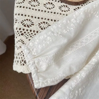 Áo sơ mi ren dài tay mùa xuân bé gái - Thiết kế công chúa, giảm giá 20% còn 261,842₫ 7
