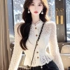 Áo sơ mi ren dài tay thắt eo, phối bên trong, thời trang nữ - Giá 256.811₫ 7