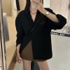 Áo sơ mi ren nữ cổ chữ V màu trơn mùa thu - Thiết kế rộng rãi, giá 216.913₫ 10