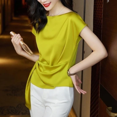 Áo Sơ Mi Satin Dáng Rộng Nữ Thanh Lịch - Thời Trang Công Sở Giá Giảm 273k