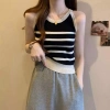 Áo sơ mi tank top sọc dệt kim slim fit phong cách Hàn Quốc mùa hè, giá 101.736 VND 8